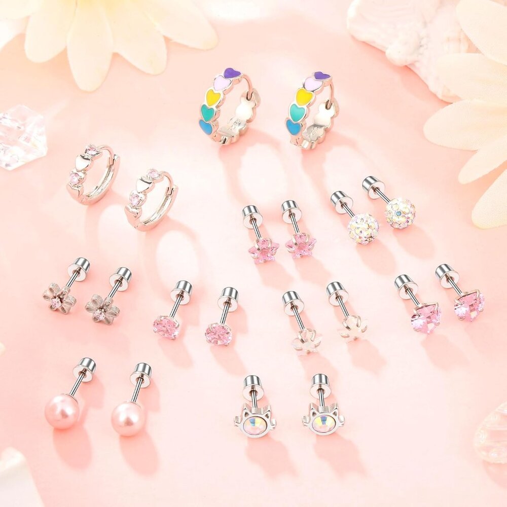 Durable Screw Back Stud Earrings - Surgical Stain… - image 6